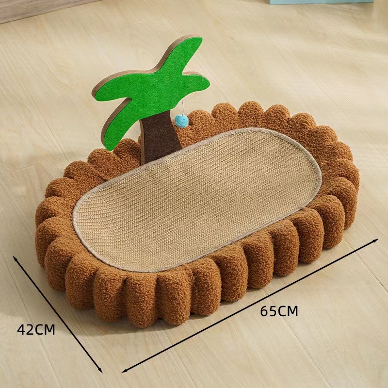 Cat Scratcher 2 In 1 Cat Anti Scratch Bed Cute Shape Cat Scratching Bed Round Cat Scratch Protection Paw Toy Gatos Accesorios