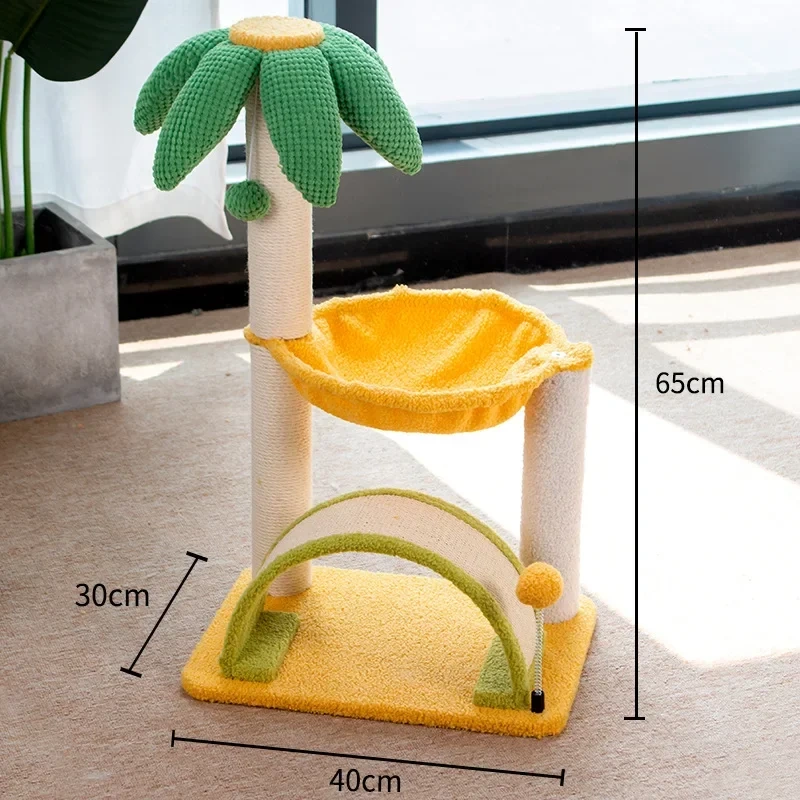 Cat Climbing Frame Cat Tree House Scratching Post for Cats Jumping Toys Scratcher for Cats Wooden Pet Furniture Sofa Protector