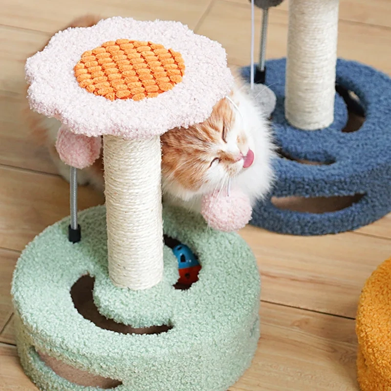 Cat Scratching Post and Kitten Scratching Post Purr-Babies to Scratch Made from Sisal and Plush Cat Scratcher Kitten Toy