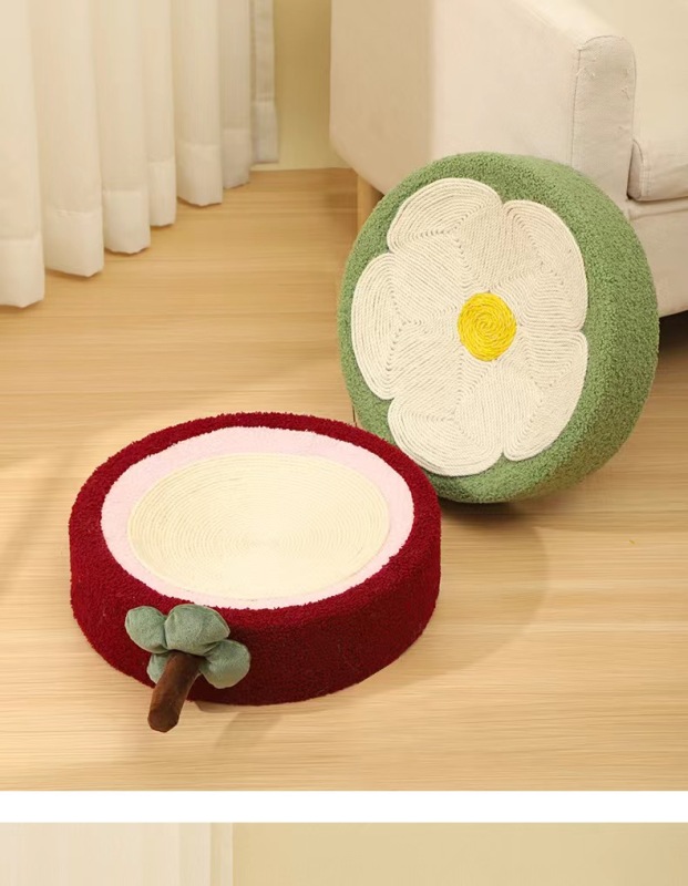 Cat Scratcher 2 In 1 Cat Anti Scratch Bed Cute Shape Cat Scratching Bed Round Cat Scratch Protection Paw Toy Gatos Accesorios