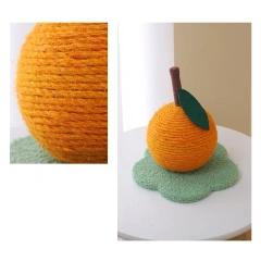 Cat Scratching Post Ball Scratcher Sisal Rope Toy Indoor Kitten Wear-resistant Biting Interactive Toy Pet Supplies