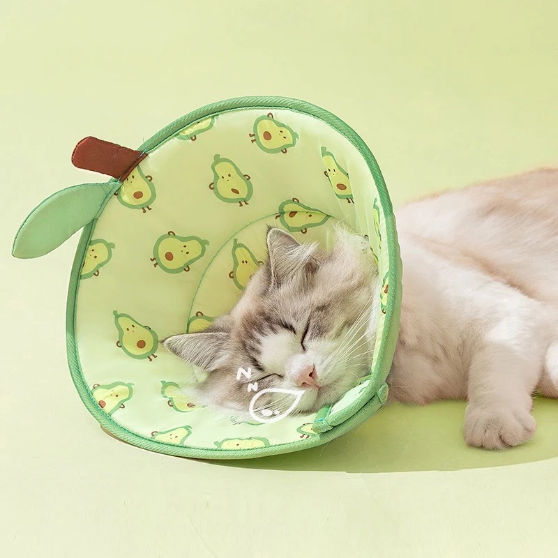 After Surgery Neck Collar Anti Lick Summer Breathable Headgear Cotton Mesh Cool Elizabeth Circle Neck Accessories for Small Dogs