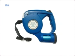 Pet Supplies Dog Collar Leash Automatic Retractable Leash 4.5M LED Flashlight Pet Dog Leash Lead with Garbage Bag