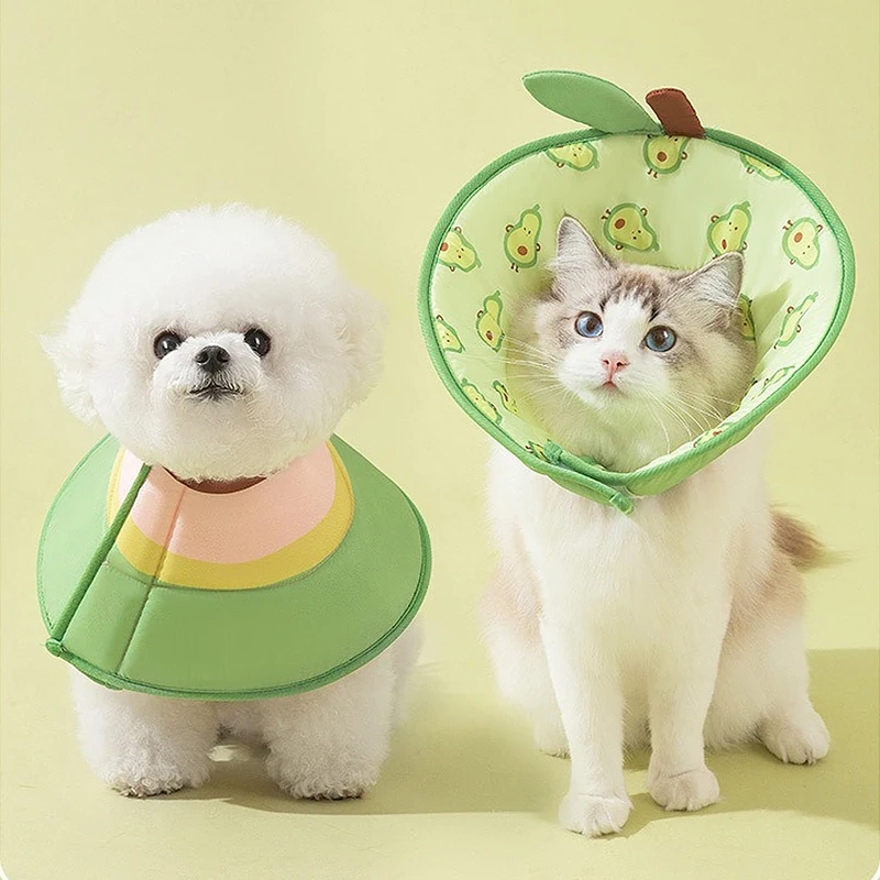 After Surgery Neck Collar Anti Lick Summer Breathable Headgear Cotton Mesh Cool Elizabeth Circle Neck Accessories for Small Dogs