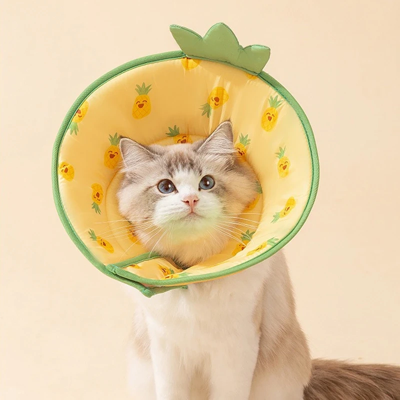 After Surgery Neck Collar Anti Lick Summer Breathable Headgear Cotton Mesh Cool Elizabeth Circle Neck Accessories for Small Dogs