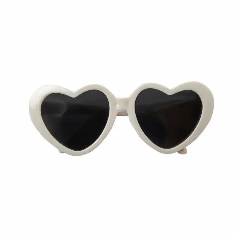 Fashion Plastic Pet Cat Sunglasses Cute Heart Sun flower Glasses For Sphynx Devon Rex Photos Props Cat Eye-Wear Pet Weeding