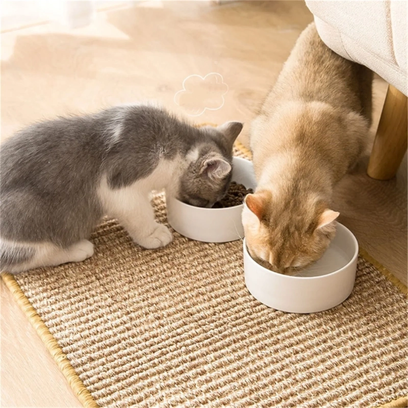 Pet Cat Scratching Board Natural Sisal Cat Scratcher Blanket Post Mat Pet Toy For Protecting Furniture Foot Sofa Cushion