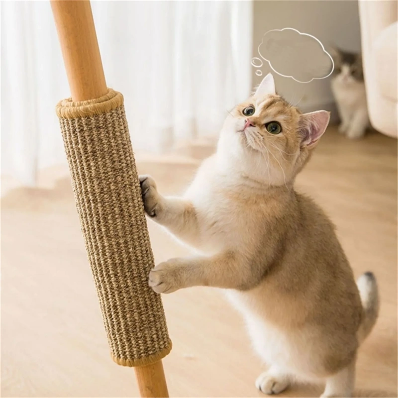 Pet Cat Scratching Board Natural Sisal Cat Scratcher Blanket Post Mat Pet Toy For Protecting Furniture Foot Sofa Cushion