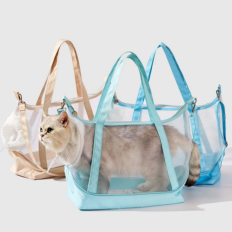 Cat Carrier Breathable Mesh Pet Travel Carrier for Cats, Dogs Puppy Comfort Portable Folding Pet Carrier Bag