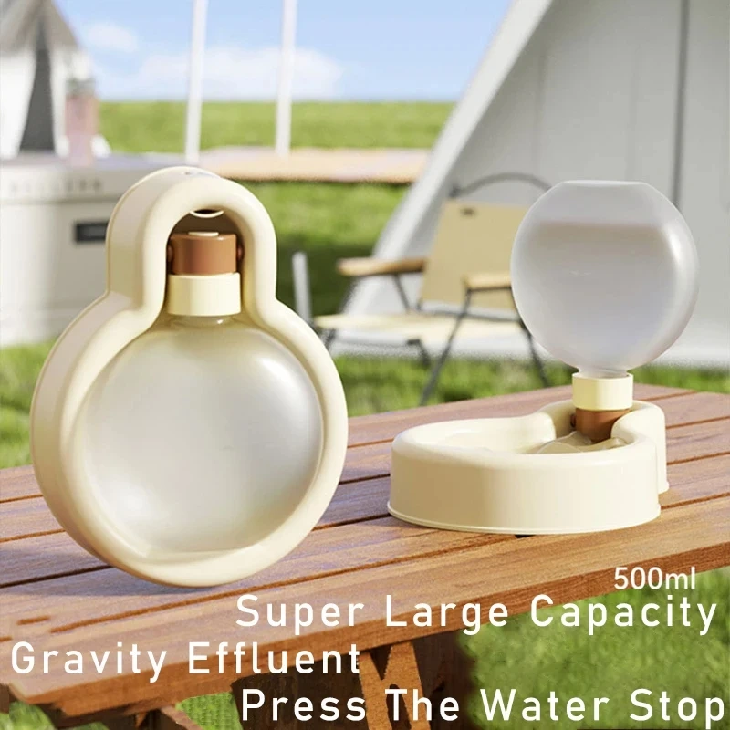 Botella de agua portátil para perros y gatos, tazón plegable para beber, dispensador de agua al aire libre para mascotas, alimen