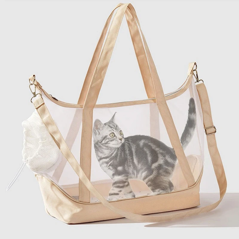 Cat Carrier Breathable Mesh Pet Travel Carrier for Cats, Dogs Puppy Comfort Portable Folding Pet Carrier Bag