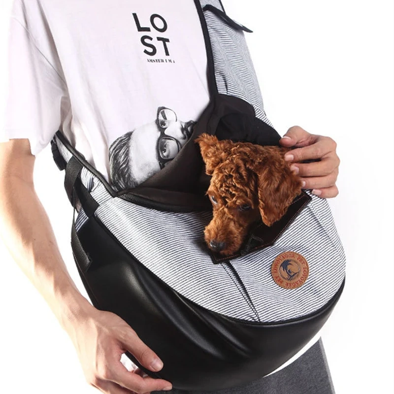 Warm Pet Bag Striped Small Dog Should Bag Cat Carrier Teddy Bag Pet Handbag for Puppy