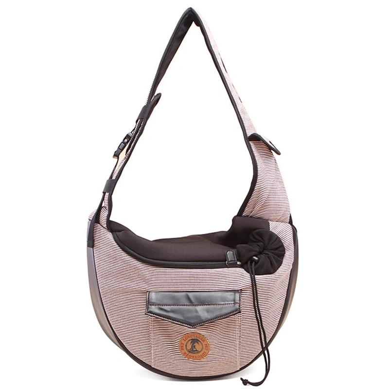 Warm Pet Bag Striped Small Dog Should Bag Cat Carrier Teddy Bag Pet Handbag for Puppy