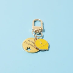 Personalized Cat Dog Pet ID Tag Keychain Custom Free Engraved Pet ID Name for Cat Dog Collar Tag Harness Nameplate Pet Supplies