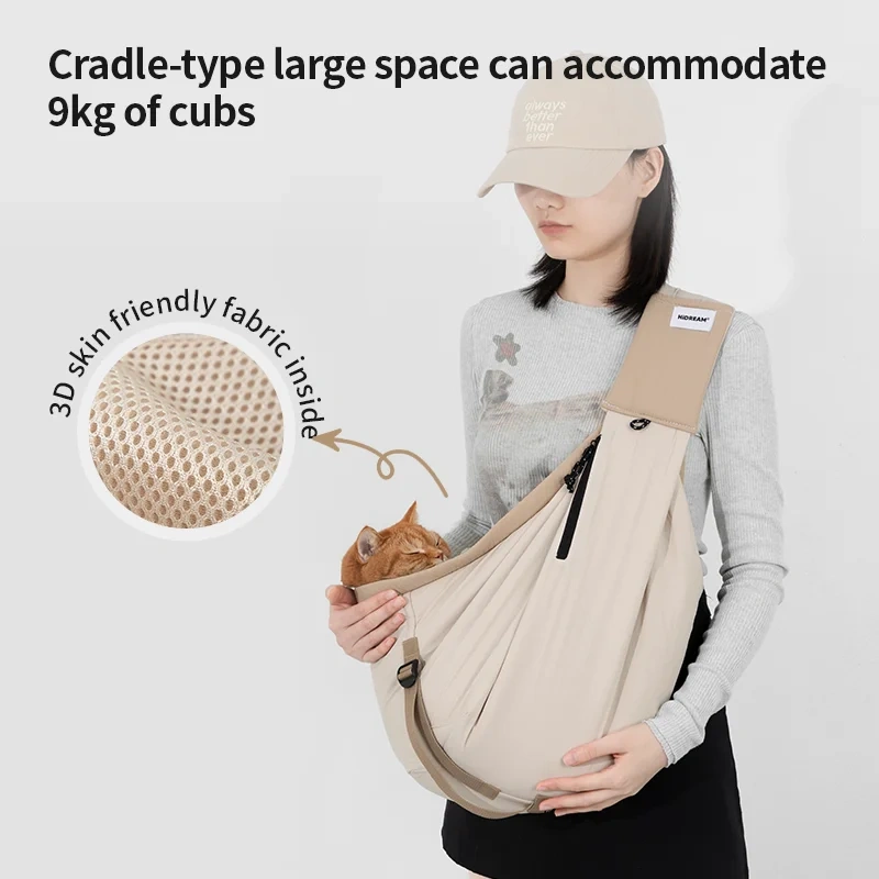Small Dog Cat Out Crossbody Shoulder Bag Outdoor Travel Portable Puppy Cat Sling Bag  Comfortable Tote Pet Carrying Supplies
