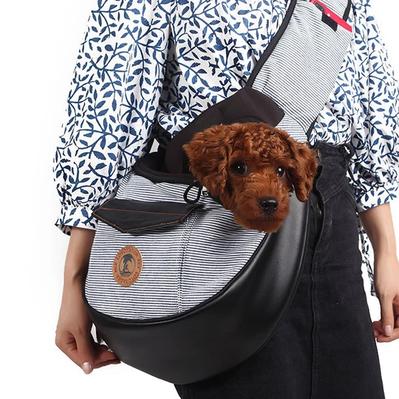 Warm Pet Bag Striped Small Dog Should Bag Cat Carrier Teddy Bag Pet Handbag for Puppy