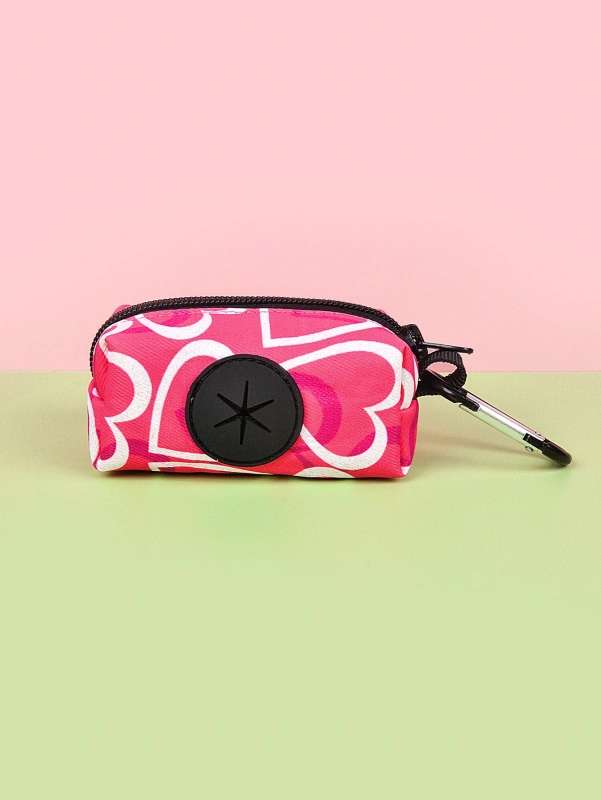 Cute Design Pet Poop Bag Holder Dispenser Without Poop Bag And Leashes Can Attached With Any Dog Leashes For Valentine's Day