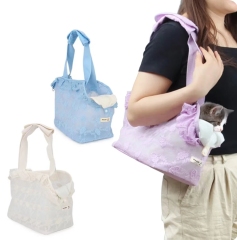 Lace Cat Handbag Puppy Carrier Bag Dog Pet Shoulder Bags for Small Mini Dog