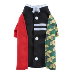 Demon Slayer Cat Puppy Costume Adorable Design Tanjirou Small Dog Kitty Cosplay Costume Clothing Outfit Cute Pet Kimono
