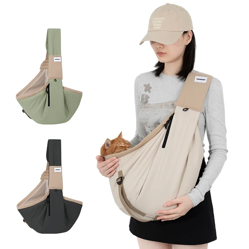 Small Dog Cat Out Crossbody Shoulder Bag Outdoor Travel Portable Puppy Cat Sling Bag  Comfortable Tote Pet Carrying Supplies
