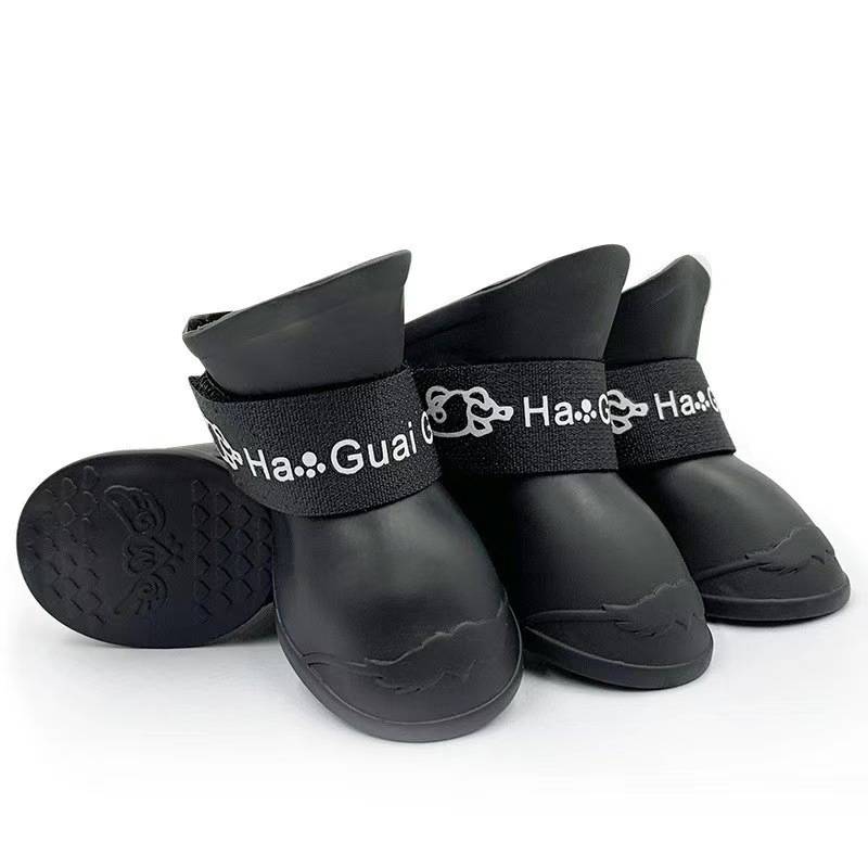 Pet silicone rain shoes anti-dirty non-slip waterproof dog shoes soft bottom footwear small dogs cats teddy Shoes