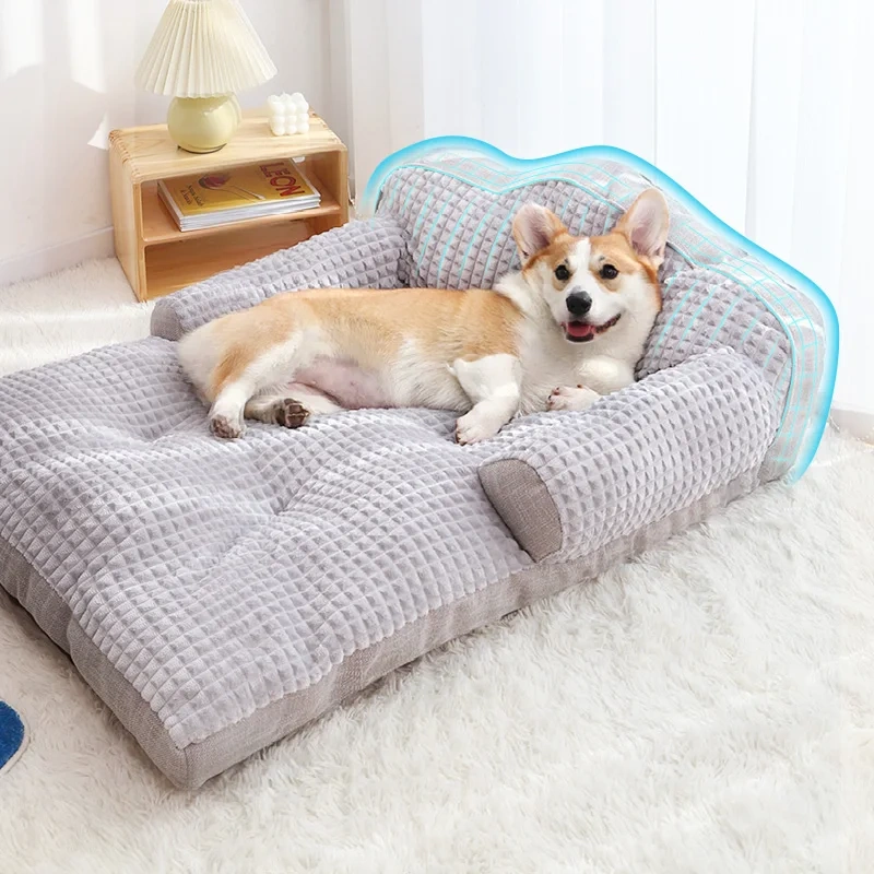 HOOPET Luxury Dogs Cats Bed Soft Warm Pet Sofa for Small Medium Large Dogs Non-slip Kitten Puppy Sleeping Cushion Pet Supplies