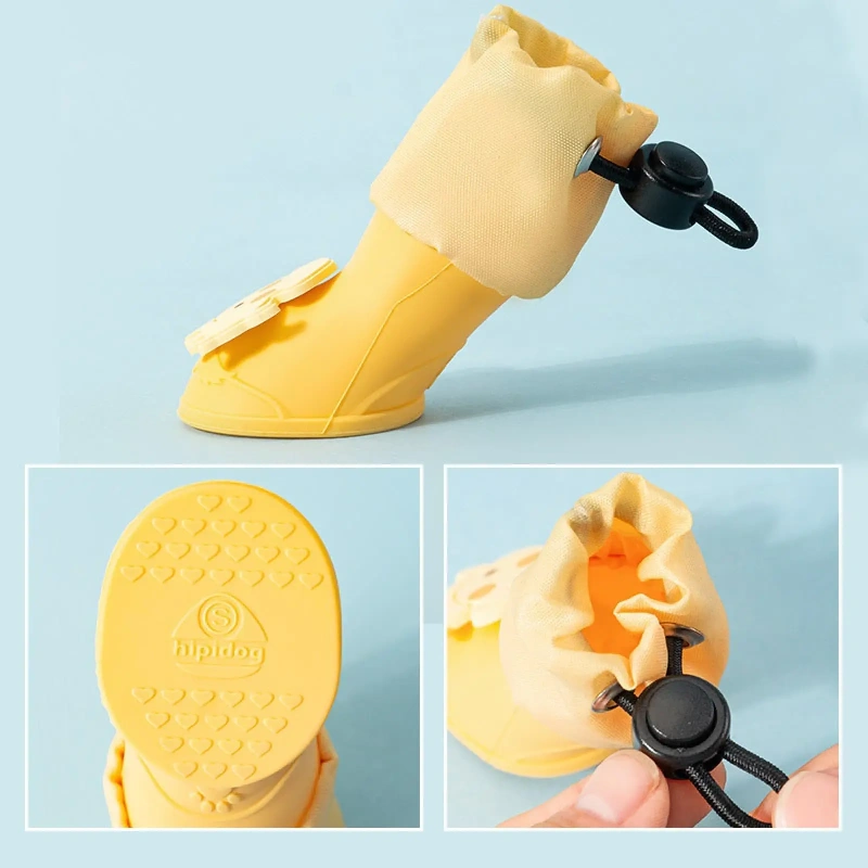 Dog High-Top Rain Shoes Summer Shoes Waterproof Pet Footwear Small Dogs Footwear Teddy Bichon Shoe Covers Outdoors