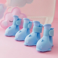 dog boots Cartoon puppy dog shoes Pomeranian bear teddy shoes jelly rain boots