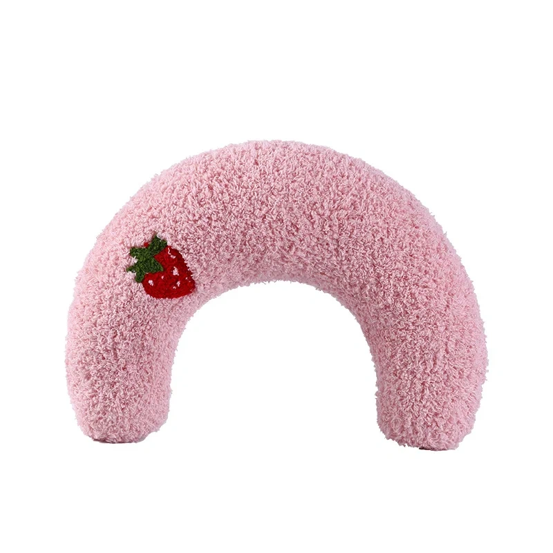 Small Pillow for Pet Cats Dogs Sleeping Mat Neck Guard U-shaped Pillow Soft and Thick Bite Resistant Winter Warm Comfort Pillow