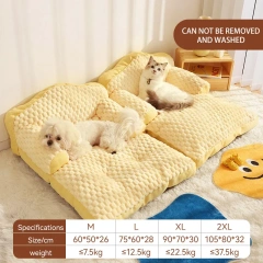 HOOPET Luxury Dogs Cats Bed Soft Warm Pet Sofa for Small Medium Large Dogs Non-slip Kitten Puppy Sleeping Cushion Pet Supplies