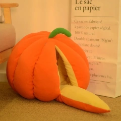 Funny Fruit Design Cat House Nest Winter Warm Pet Cat Mat Pumpkin Nest Cute Fruit Modeling Dog House For Small Dog Teddy Dog Bed