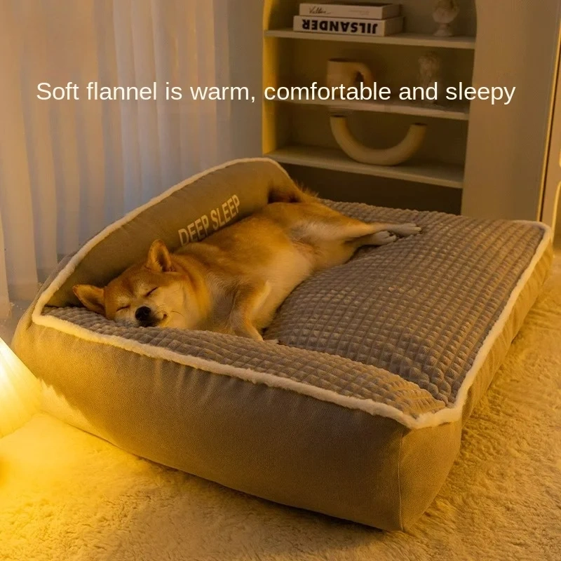New Cat Bed Dog Pet Bed Kennel Non-Slip Winter Warm Small Dog Kennel Sleeping Removed Washed Soft Puppy Cushion Cat Supplies