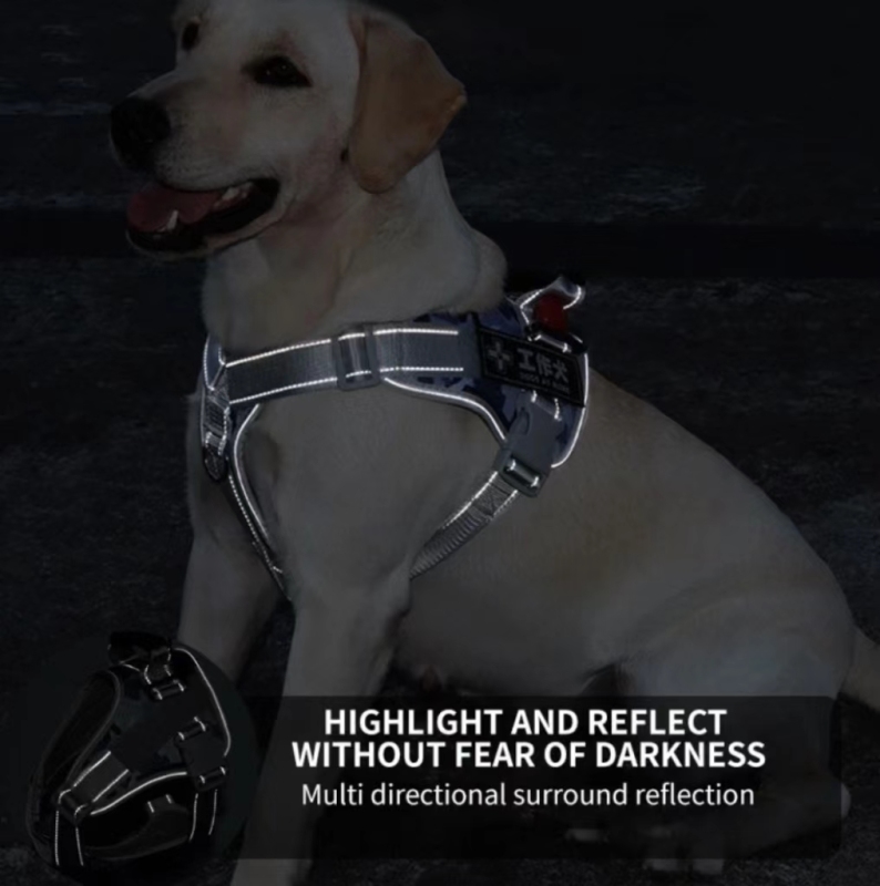 Multifunctional Pet Dog Harness Medium Large Dog Reflective Harness Outdoor Training Comfort Breathable Vest Chest Strap For Dog