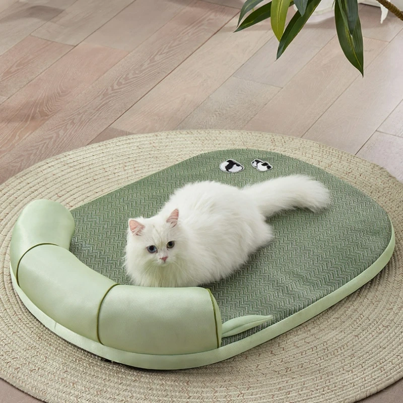 Pet Bed Summer Removable and Washable Cool Feeling Kennel Pad Four Seasons Universal Dog Bed Cat Sofa Sleeping Nest Supplies