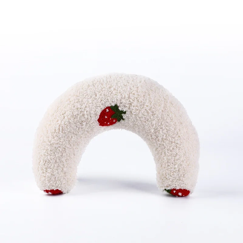 Small Pillow for Pet Cats Dogs Sleeping Mat Neck Guard U-shaped Pillow Soft and Thick Bite Resistant Winter Warm Comfort Pillow