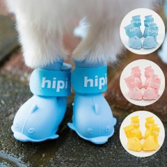 dog boots Cartoon puppy dog shoes Pomeranian bear teddy shoes jelly rain boots