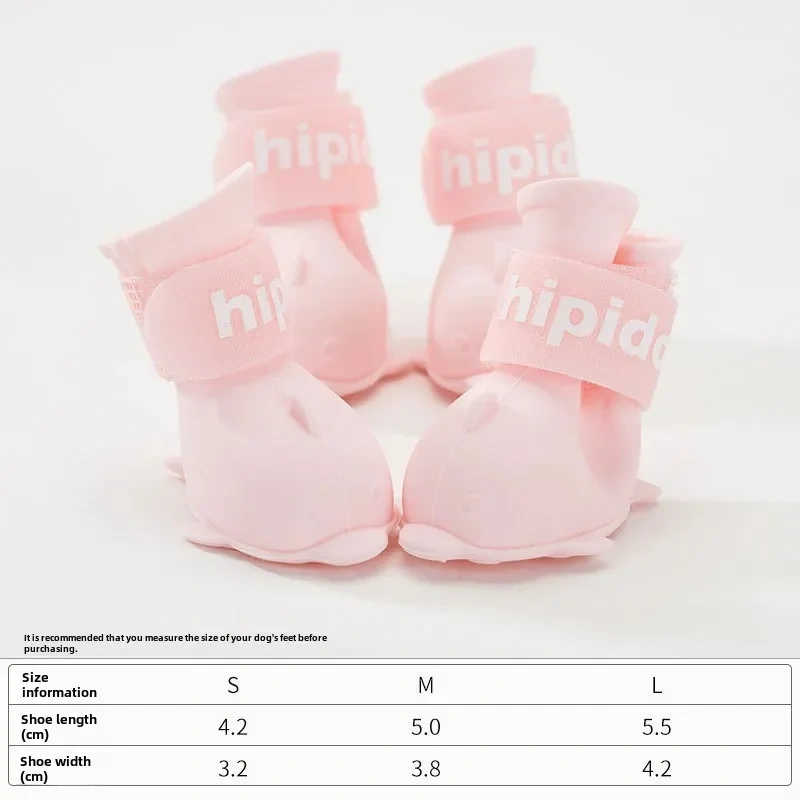 dog boots Cartoon puppy dog shoes Pomeranian bear teddy shoes jelly rain boots