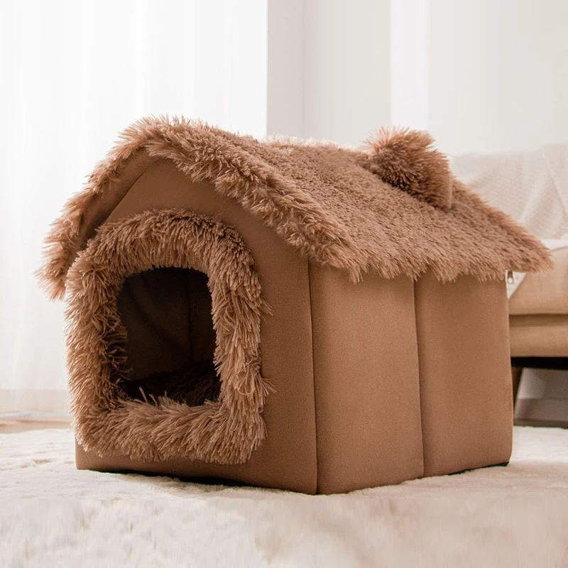 HOOPET New Style Dog House Double Roof Animal Shape House for Cats Small Dogs Pet Comfortable Sleeping Bed Cat Nest Bed Supplies