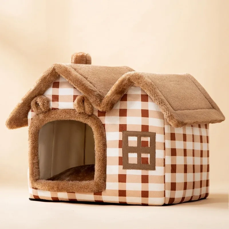 HOOPET New Style Dog House Double Roof Animal Shape House for Cats Small Dogs Pet Comfortable Sleeping Bed Cat Nest Bed Supplies