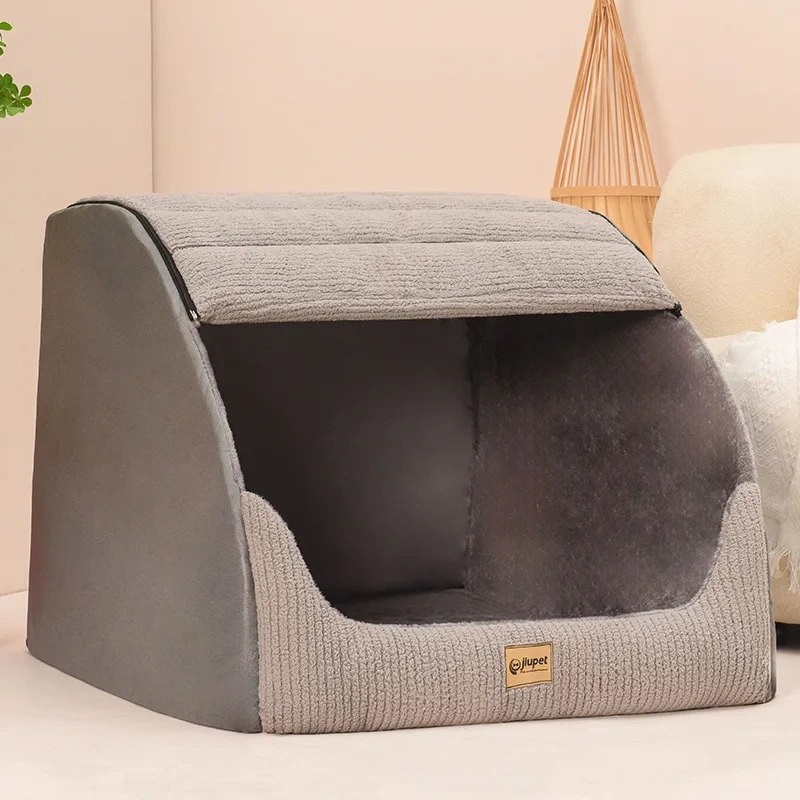 Winter Warm Kennel Large Dog Golden Retriever Nest Fully Removable and Washable Semi-Enclosed Kennel Pet Supplies Accessories