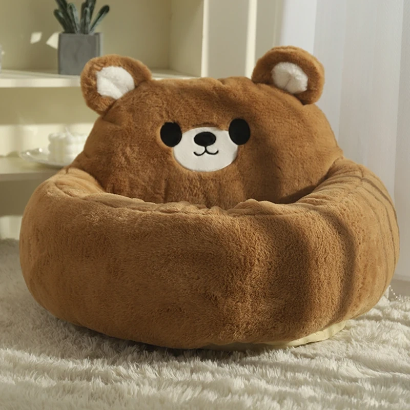 HOOPET Cat Bed Sofa Winter Warm Pet Bed for Small Dogs Cats Thicken Dog Deep Sleeping Bed Puppy Kennel Pet Supplies