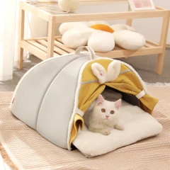 HOOPET Winter Cat Tent Warm Bed for Cats Sleeping Removable Thick Cushion for Dog Sleeping Sofa Cat Nest House Pet Supplies