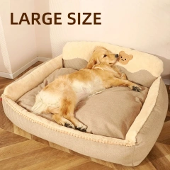 HOOPET Dog Nest Winter Warm Large Dog Golden Hair Keji Seasonal Universal Pet Sleeping Cat Nest Removable and Washable Dog Bed