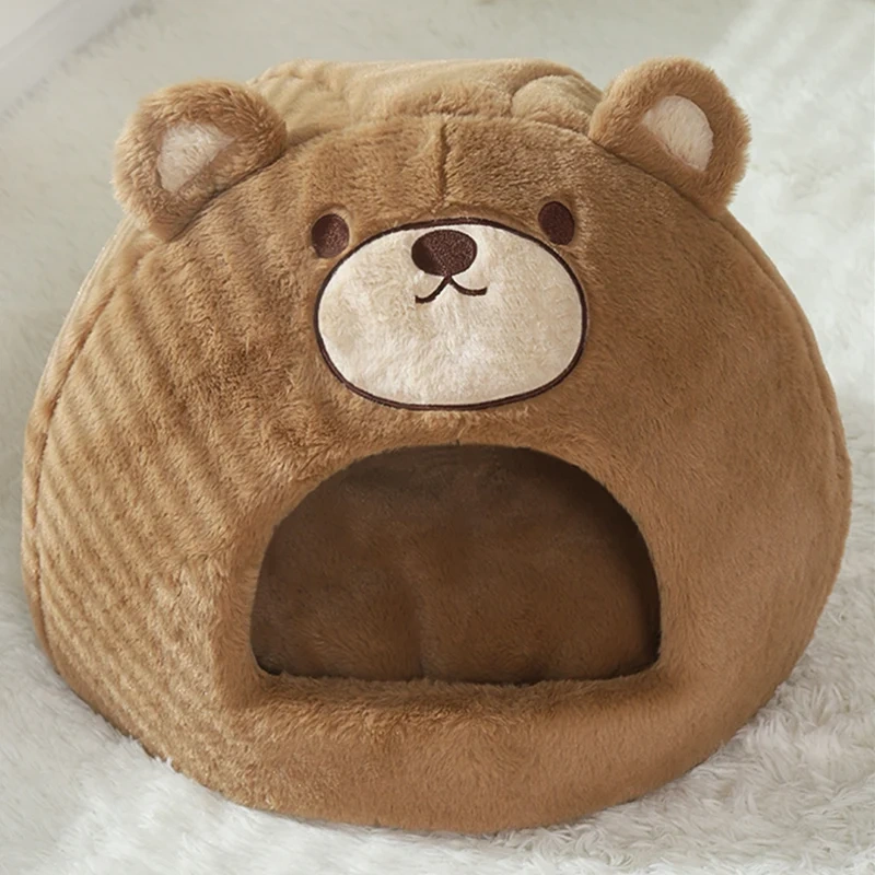 HOOPET Cats House Dogs Bed Indoor Sleeping Bed Soft Cat Cave Winter Warm Kitten Nest Puppy Kennel Pet Products