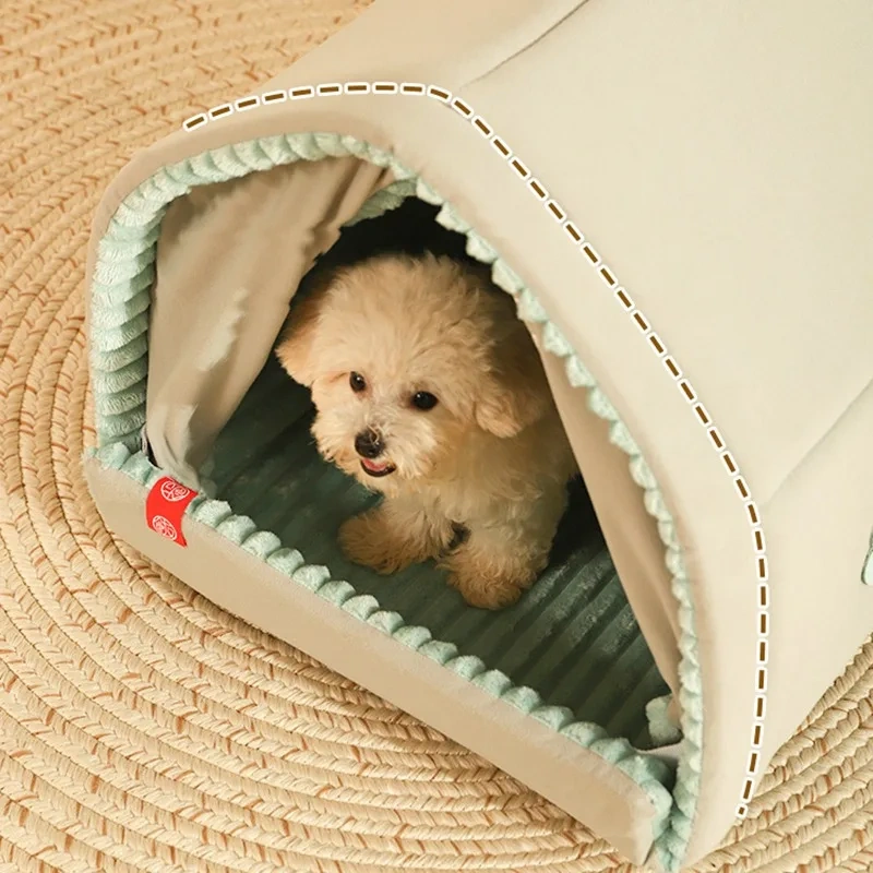 Kennel Winter Warm Small Dog House Closed Pet Winter Dog Bed Cat Nest Four Seasons Universal Dog House Pets Accessories