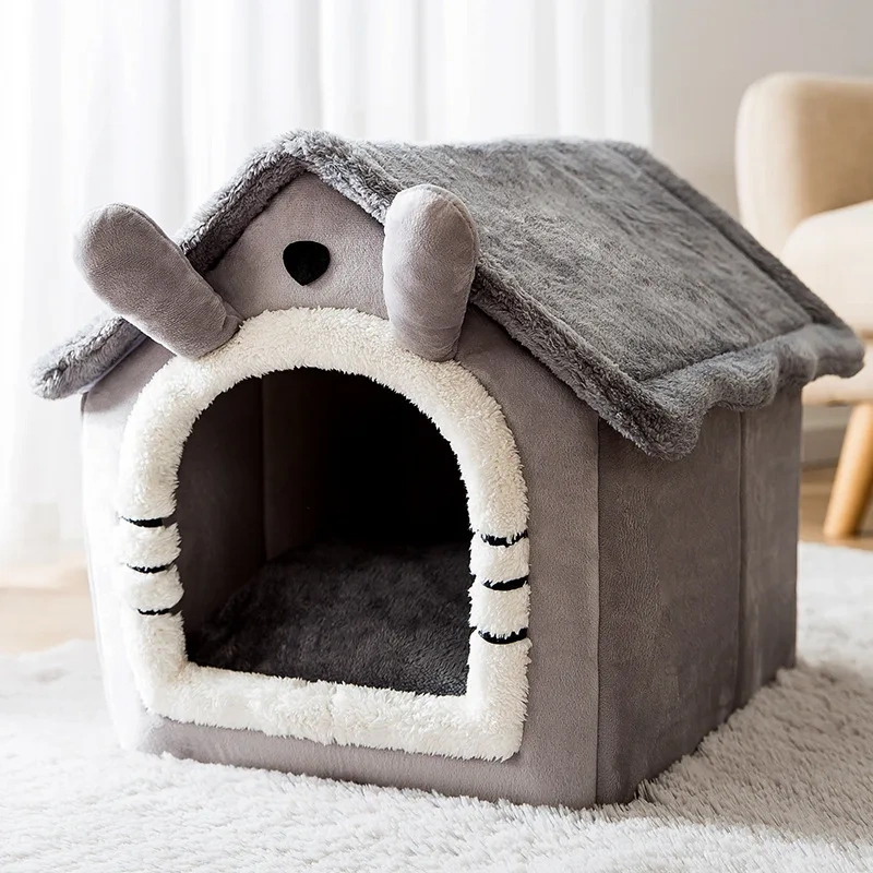 HOOPET New Style Dog House Double Roof Animal Shape House for Cats Small Dogs Pet Comfortable Sleeping Bed Cat Nest Bed Supplies