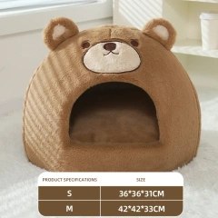 HOOPET Cats House Dogs Bed Indoor Sleeping Bed Soft Cat Cave Winter Warm Kitten Nest Puppy Kennel Pet Products
