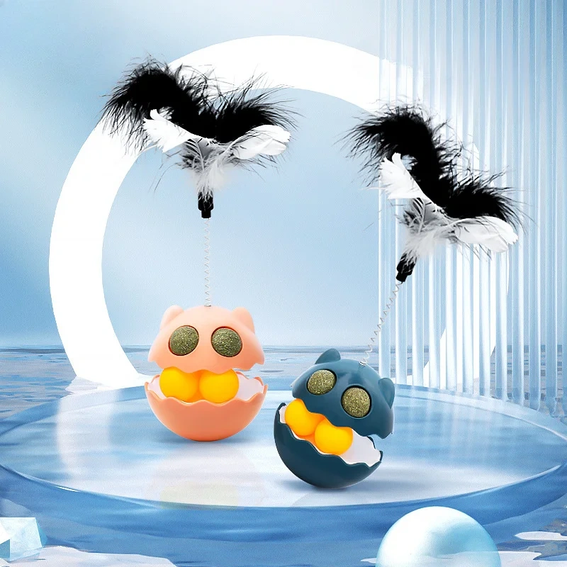 Stubborn Cat Toy Self Hi Cat Mint Ball Feather Cat Toy