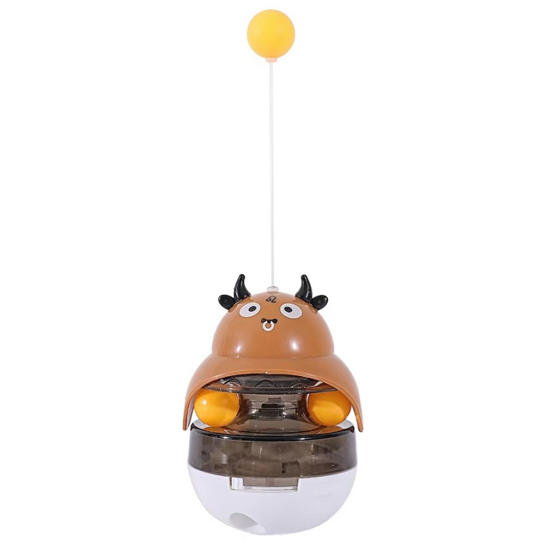 Interactive Cat Feeder Toy,Treat Dispenser Exercise Toys,Feeding Food Toy Dispenser,Car Indoors- Sounding Bell cat tower