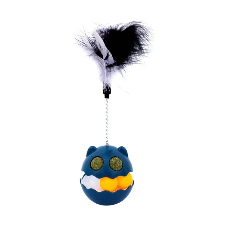 Stubborn Cat Toy Self Hi Cat Mint Ball Feather Cat Toy